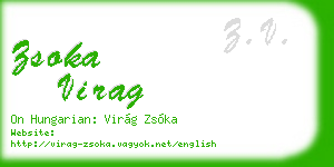 zsoka virag business card