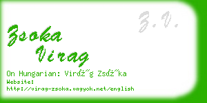 zsoka virag business card